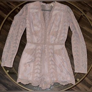 GB lavender lace romper